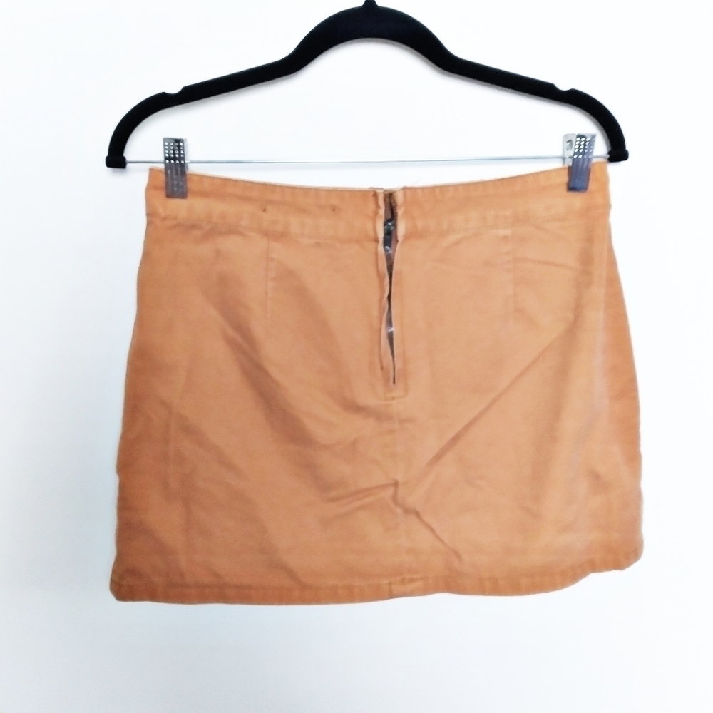 Forever 21 Burnt Orange Rust Denim Mini Skirt Size Medium - Picture 2 of 6